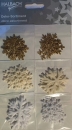 Schneesterne-Set sortiert, Filz-Glitter, Gold-creme-weiss